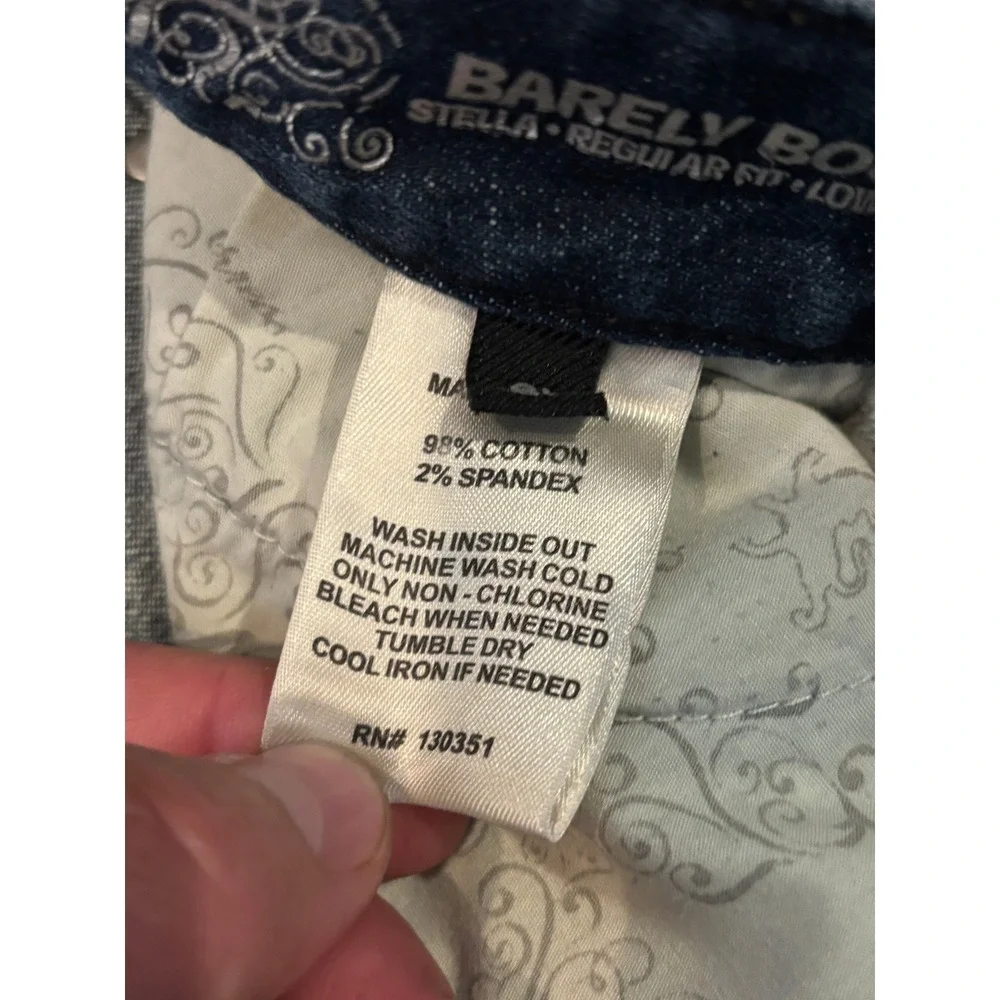 Express Barely Boot Stella Jeans Womens 6L Blue Medium Wash Low Rise Bootcut